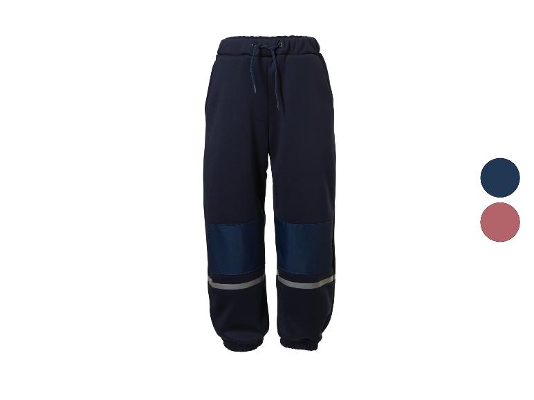 Pantalon de survêtement bleu foncé pour enfants avec bandes réfléchissantes et options de couleur.