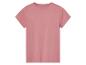 T-shirt rose à manches courtes.