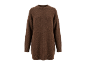 Robe pull en maille marron pour femme, coupe oversize