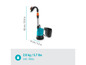 Une pompe à eau Gardena à batterie pour aspirer l'eau.