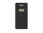 Capteur de température et d'humidité sans fil noir avec écran numérique.
