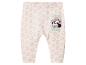 Legging bébé blanc à fleurs roses avec motif Minnie Mouse.
