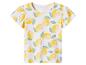 T-shirt blanc à manches courtes avec imprimé citrons.