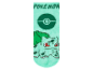 Chaussettes Pokémon vert clair avec Bulbizarre.