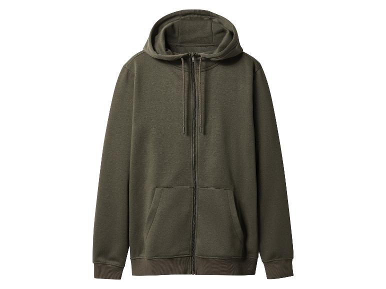 Sweat à capuche zippé vert foncé