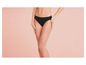Culotte noire sur un fond rose.