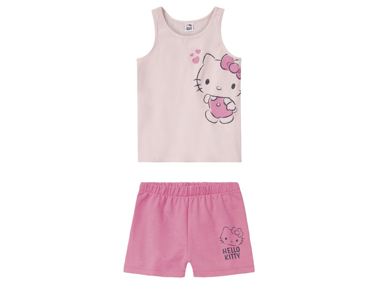 Un débardeur et un short rose Hello Kitty.