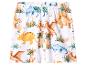 Short blanc avec un motif coloré de dinosaures et de palmiers