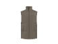 Gilet matelassé pour homme avec fermeture éclair et col montant, en kaki.