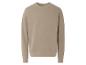Sweat-shirt beige à manches longues et col rond.