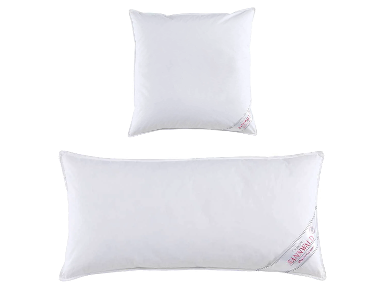 Oreillers Sannwald : carré et rectangulaire.