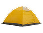 Une tente jaune pour le camping.
