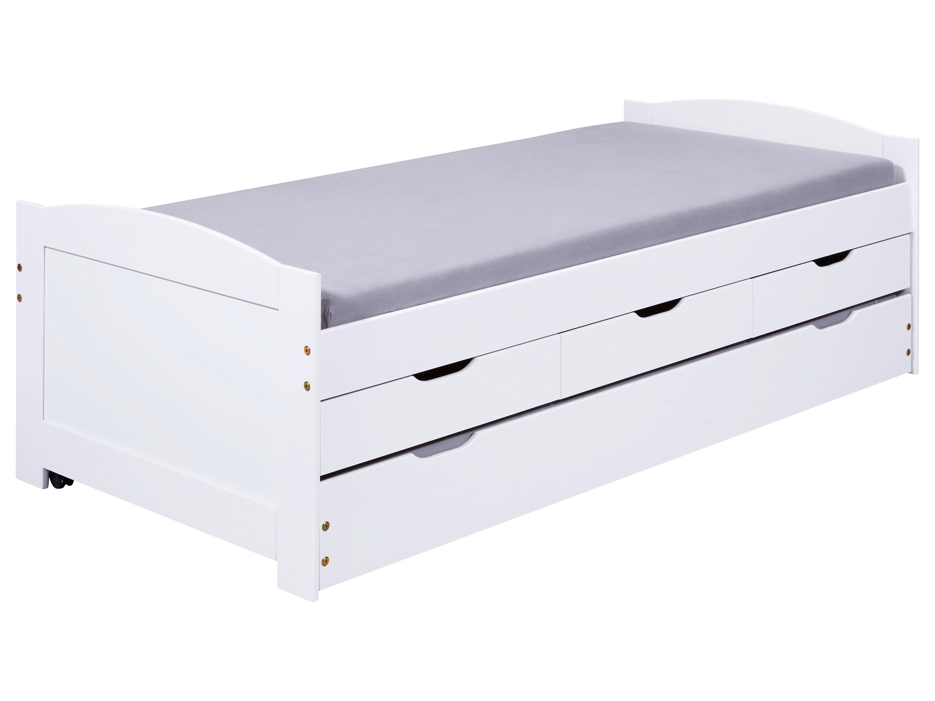 Inter Link Lit banquette 3 tiroirs, 205 x 63 x 96 cm (Ulli - blanc)