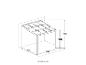 Dessin dimensionnel de pergola, mesures 2950x2900x2720/2330 mm.