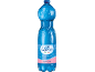Eau minérale naturelle plate dans une bouteille bleue.