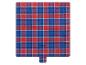 Plaid de pique-nique rouge et bleu à carreaux.
