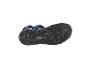 Semelles de sandales bleues et noires.