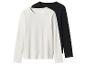 T-shirt à manches longues blanc et noir