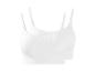 Lot de deux brassières côtelées blanches pour femmes