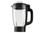 Un blender noir avec un pichet en verre.