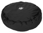 Un lit rond noir pour chien.