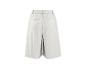 Pantalon culotte large crème pour femme avec taille élastique et poches.
