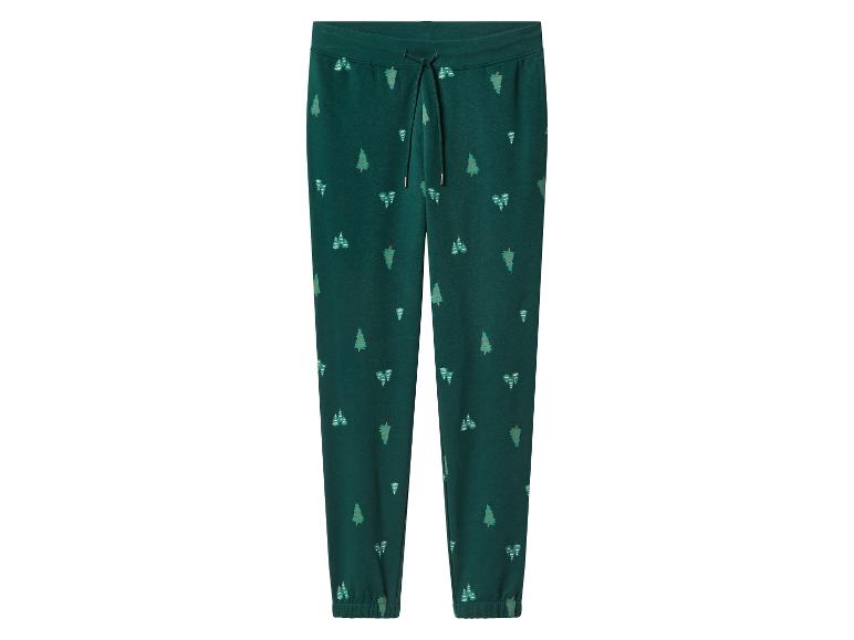 Pantalon de jogging vert avec imprimé sapins de Noël