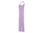 Robe longue lilas à bretelles fines, style minimaliste.