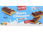 Barres chocolatées avec cœur de lait sur biscuit, avec Nutri-Score E et blé d'origine France.