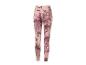 Legging femme à motif abstrait dans des tons rose, violet et marron.