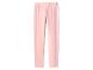 Pantalon rose clair avec taille élastique sur fond blanc.