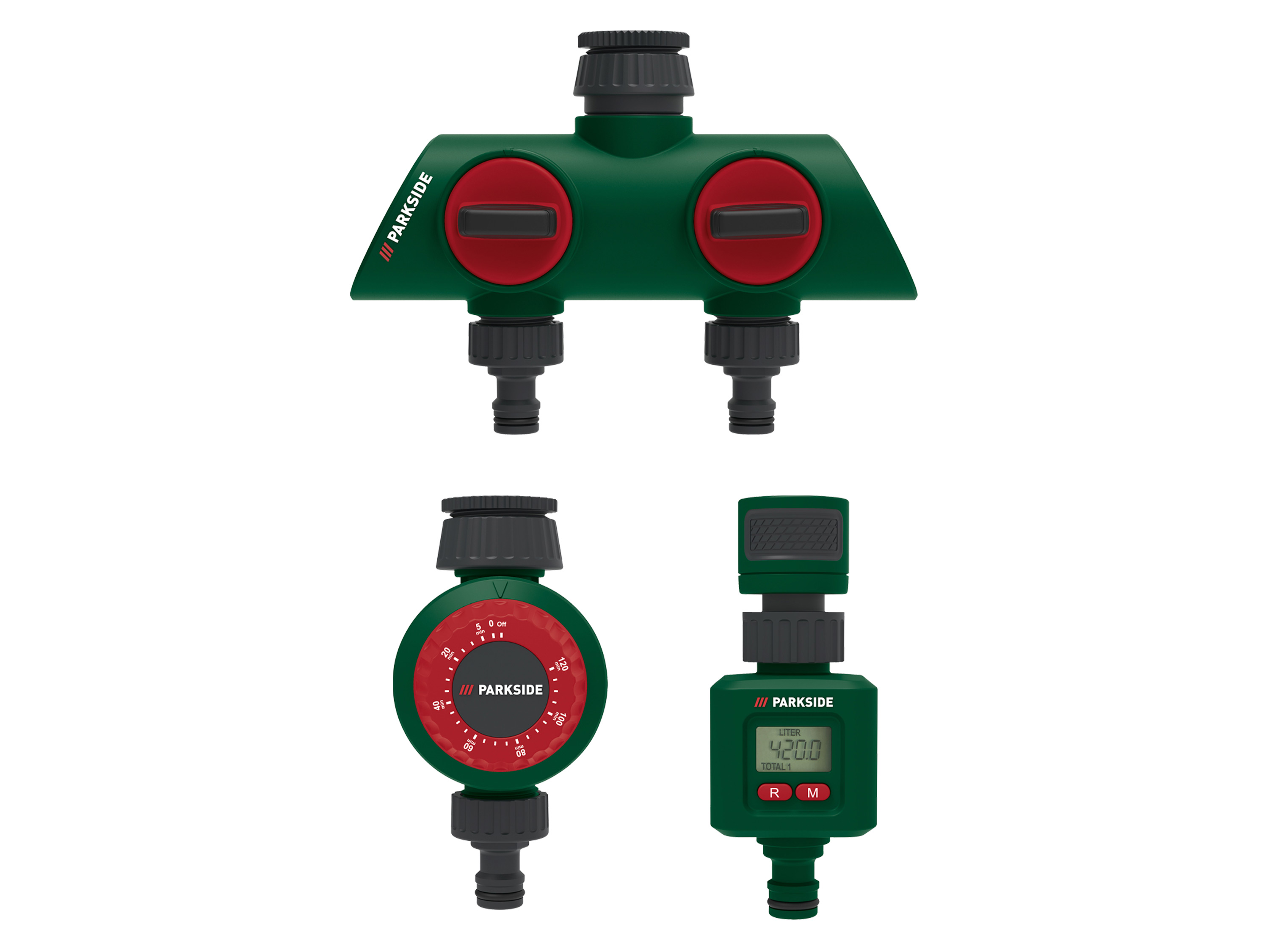 PARKSIDE® Sélecteur 2 voies, minuterie d'arrosage ou aquamètre
