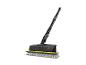 Brosse de lavage noire et jaune sur fond blanc.