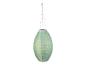 Lanterne solaire suspendue, forme ovale, couleur vert clair.