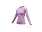 Un haut de sport pour femme à manches longues, de couleur mauve.