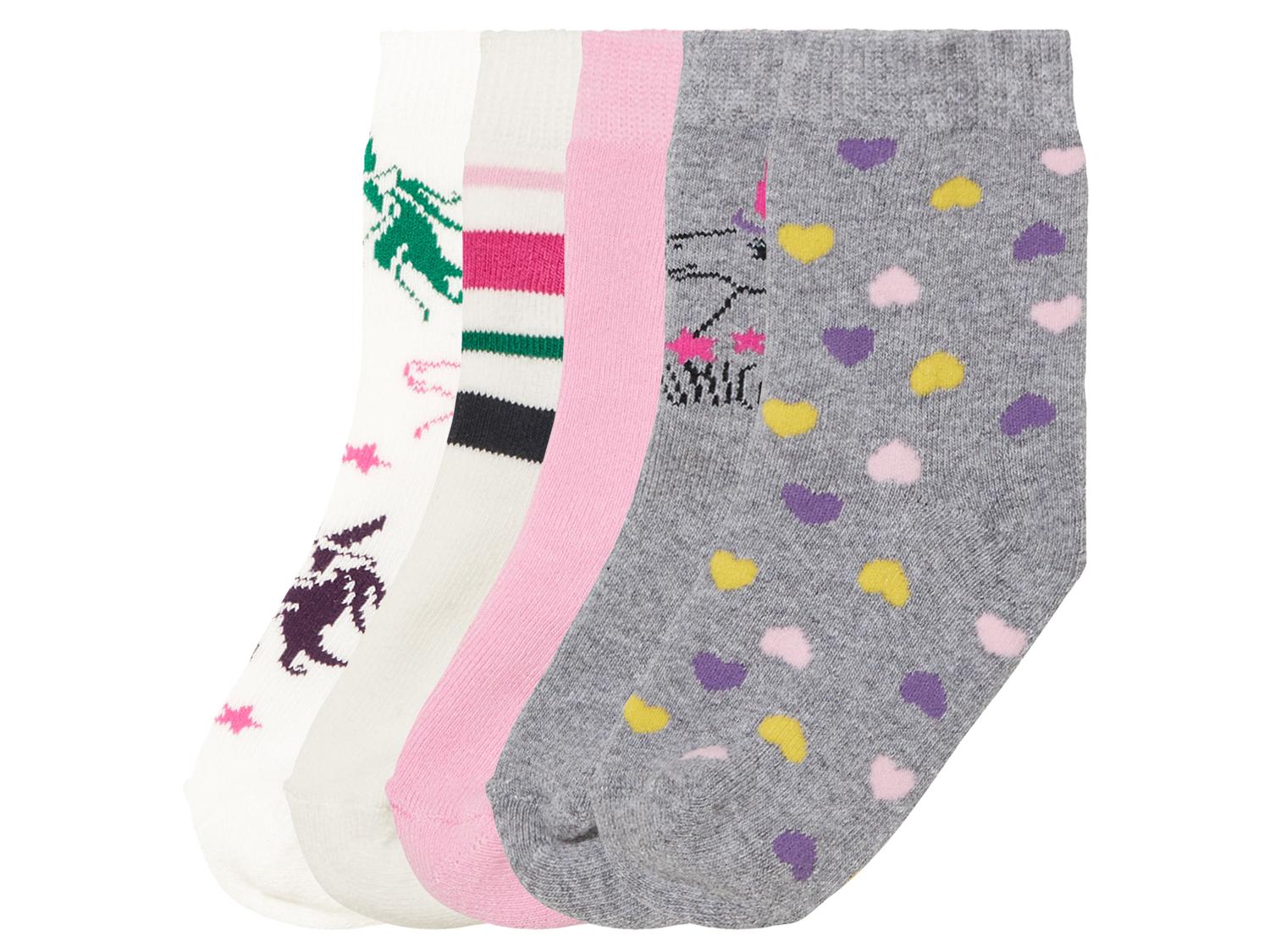 Lot de 5 paires de chaussettes thermiques petite fille