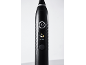 Brosse à dents électrique noire avec bouton d'alimentation et indicateur de mode sensible