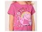 T-shirt rose pour enfant avec Peppa Pig et le texte pailleté « SISTERS ».