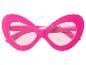 Des lunettes roses avec des verres ronds.