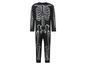 Une combinaison noire avec un motif de squelette pour Halloween.