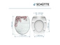 Abattant de WC avec motif floral et dimensions