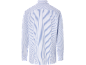 Dos d'une chemise rayée bleue et blanche pour homme