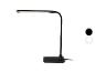 Lampe de bureau LED noire avec col flexible et bande lumineuse