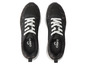 Chaussures de running Crivit noires avec lacets blancs.