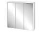 Armoire de salle de bain blanche avec trois portes miroir