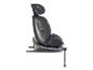 Siège auto noir BabyGO avec appui-tête et base ISOFIX.