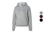 Sweat à capuche gris Crivit avec petit logo noir et options de couleur