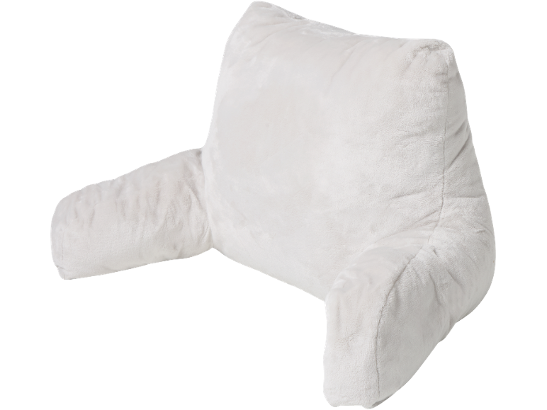 Coussin de lecture doux et blanc avec accoudoirs