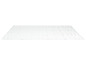 Matelas blanc avec un motif ondulé.