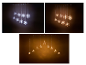 Guirlandes lumineuses LED en forme de flocons de neige et d'étoiles, blanc et blanc chaud.